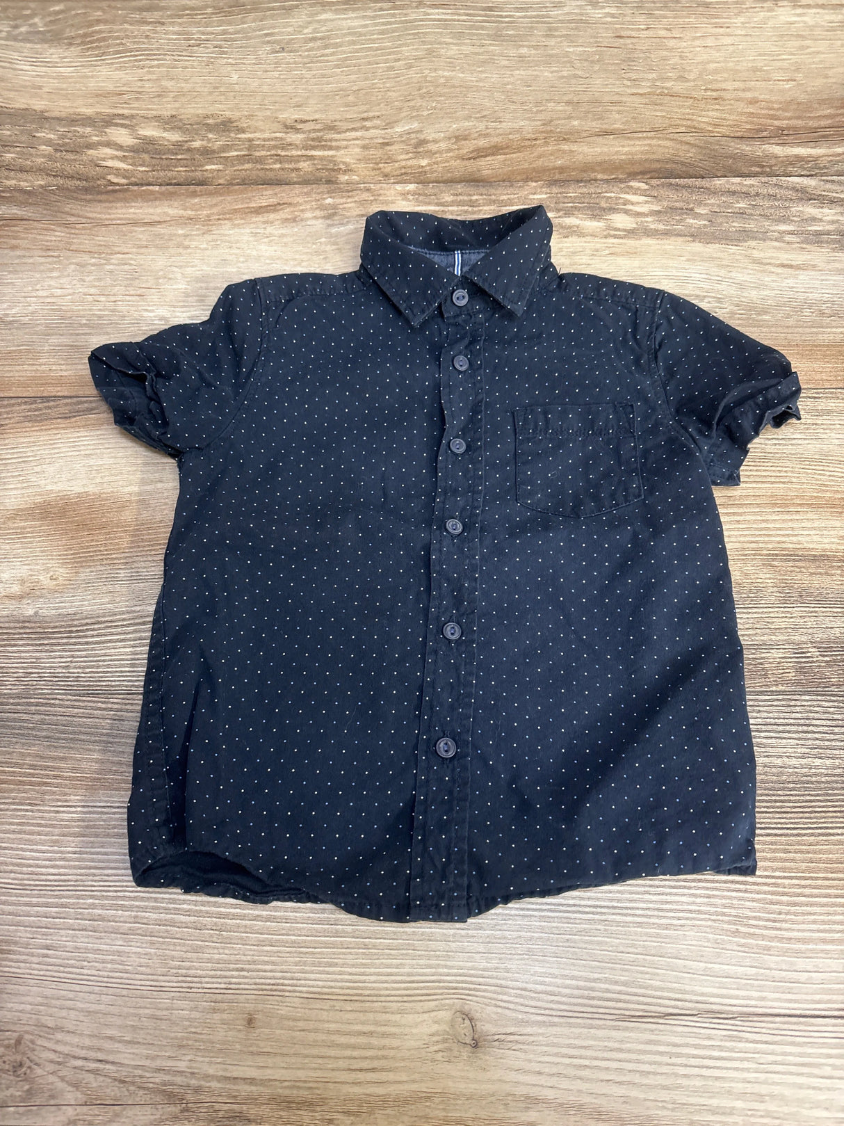 Denim & Flower Button Up Shirt Navy sz 3T