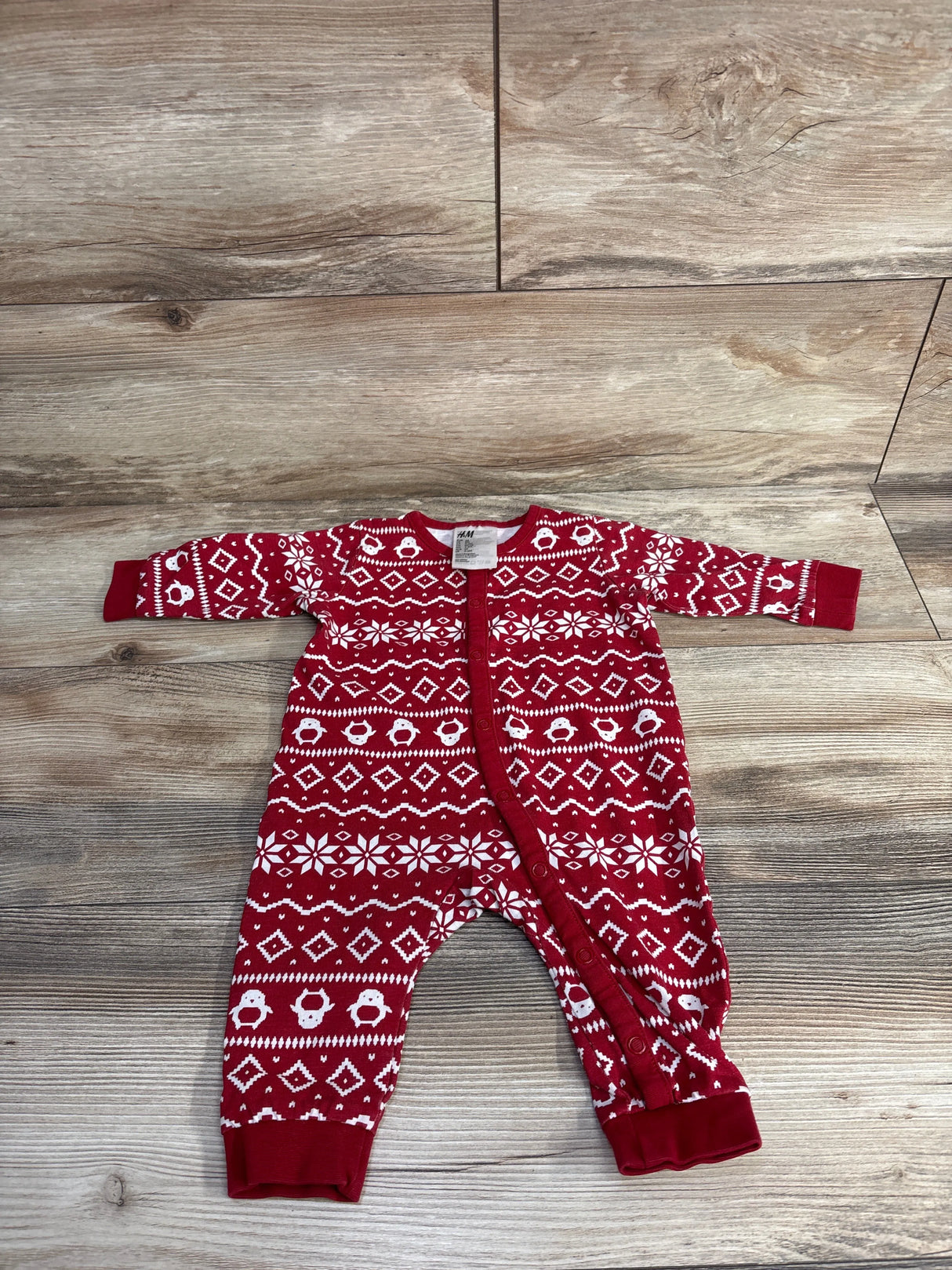 H&M Christmas Coverall Red sz 6m