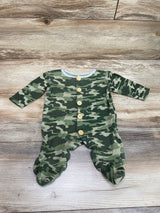 Bloomin' Baby Camo Footed Coverall Green sz 0-3m