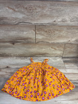 Carter's Floral Smocked Viscose Dress Orange sz 24m