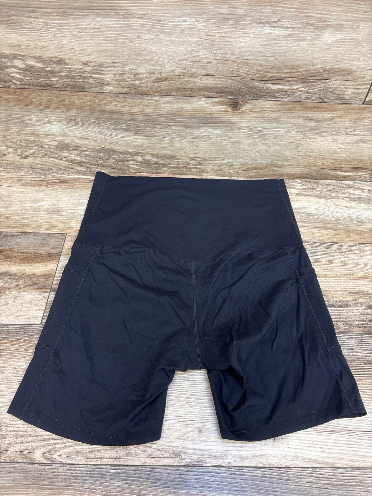 Poshdivah Over The Belly Yoga Shorts Black sz Large