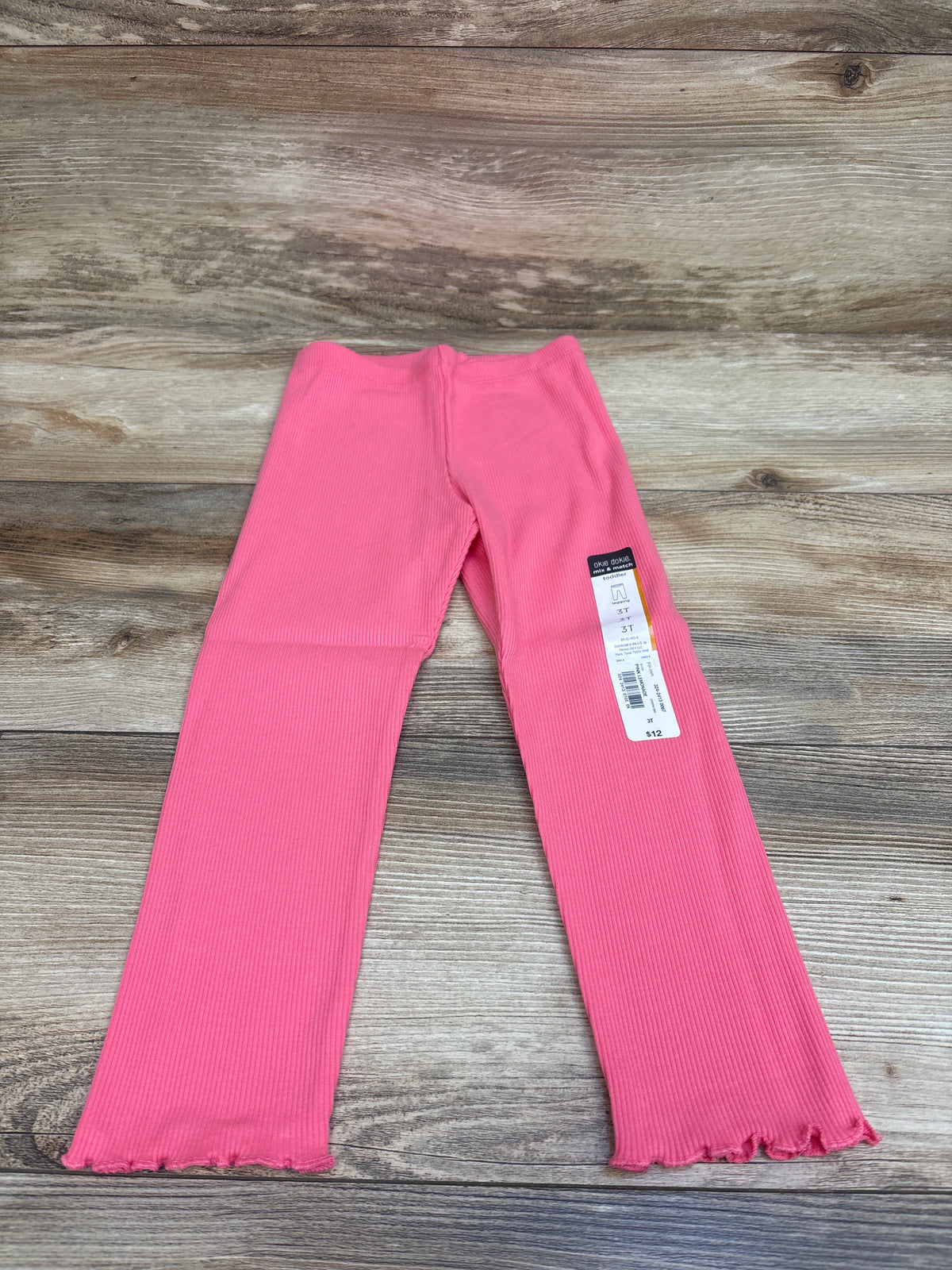 NEW Okie Dokie Ribbed Leggings in Pink Lemonade sz 3T