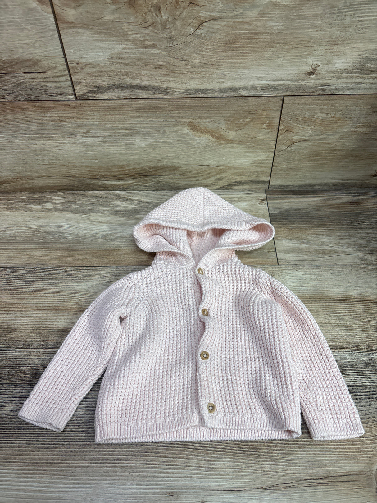 Carter's Knit Button-Up Hooded Cardigan Pink sz 9m