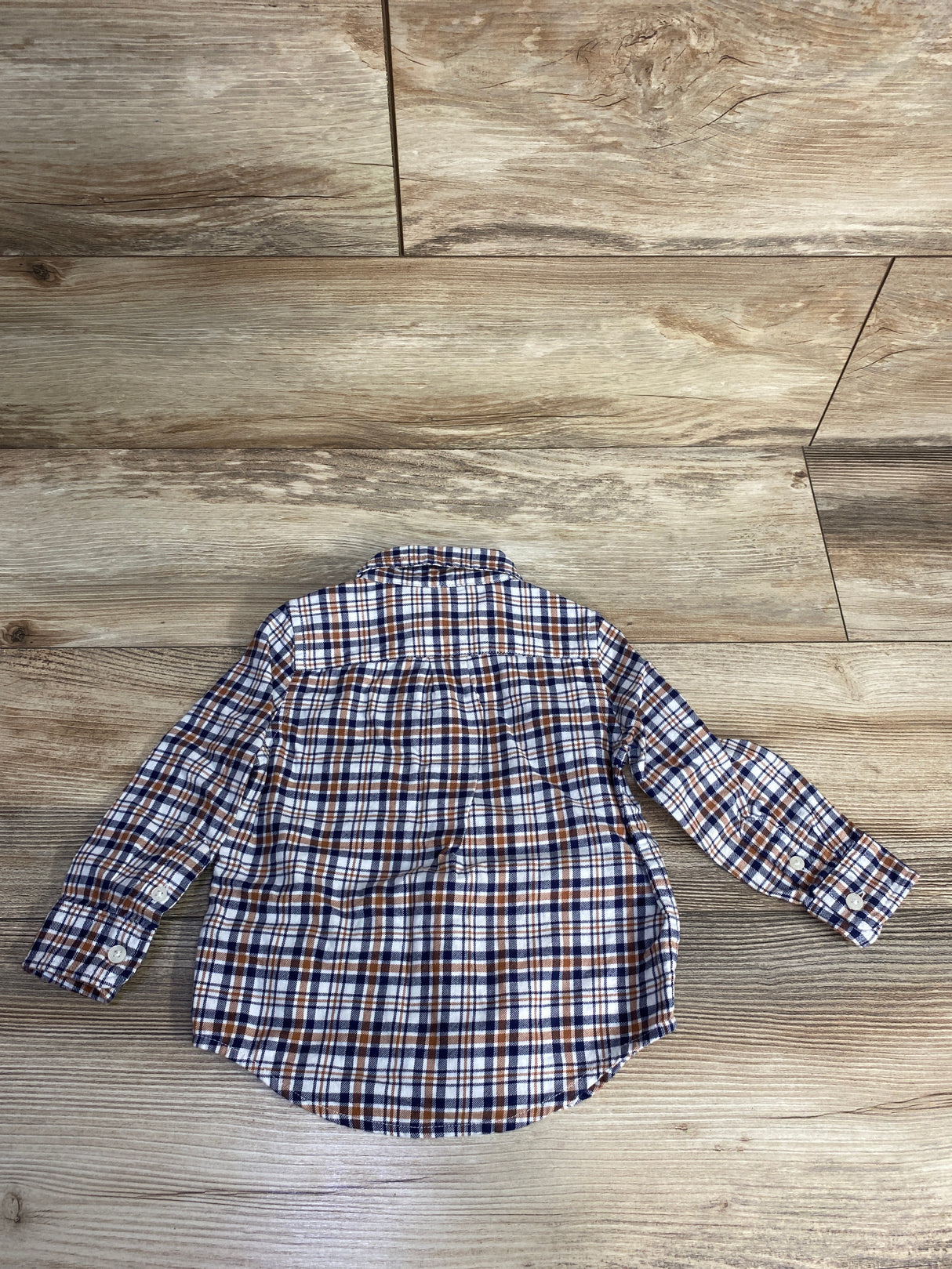 Janie & Jack Plaid Flannel Shirt Navy sz 12-18m