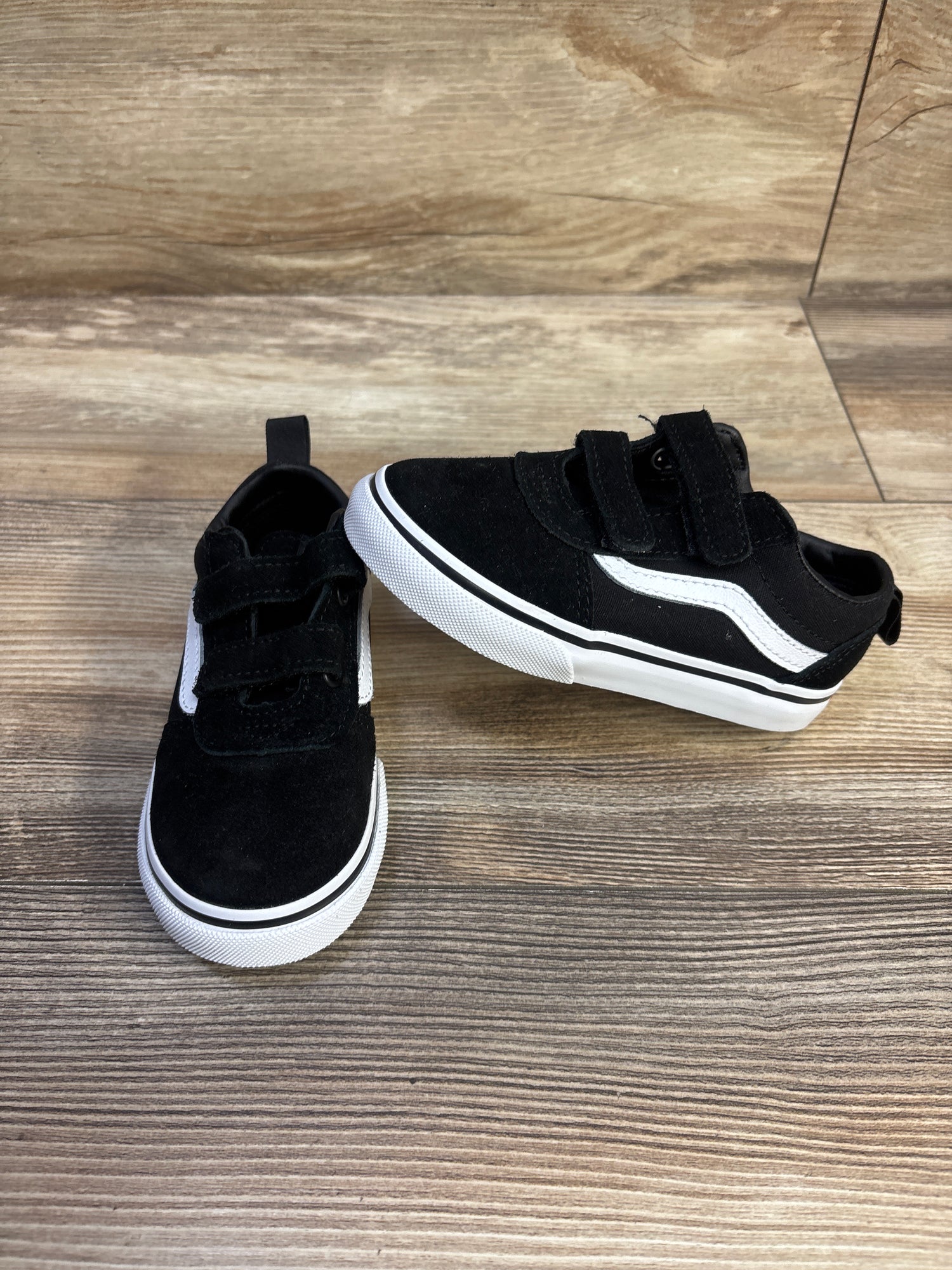 Vans Old Skool V Double Velcro Sneakers Black sz 9c