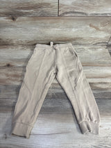 Zara Textured Drawstring Joggers Beige sz 3-4T