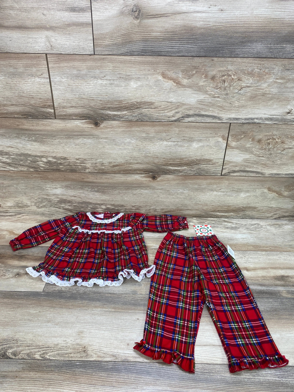 NEW Little Me 2pc Plaid Pajama Set Red sz 18m - Me n Mommy To Be