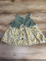 Daisy Fuentes Floral Ruffle Dress Green sz 24m - Me n Mommy To Be