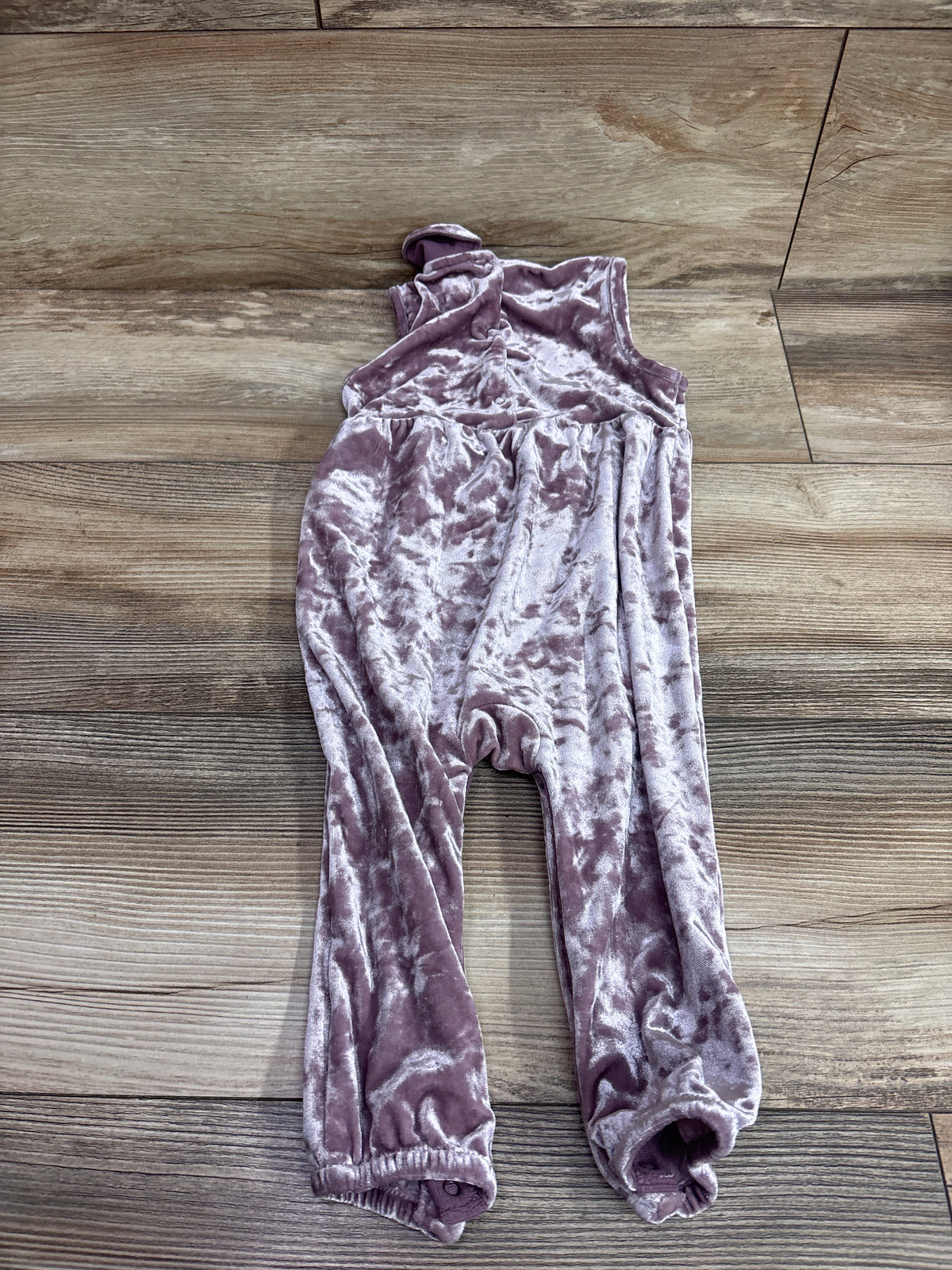 Baby Gap Crushed Velvet Collared Jumpsuit Purple sz 12-18m