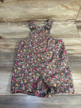 Columbia Washed-Out Floral Playsuit Shortalls Olive Green sz 4/5T