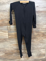 Little Sleepies Solid Bamboo Convertible Sleeper Black sz 12-18m