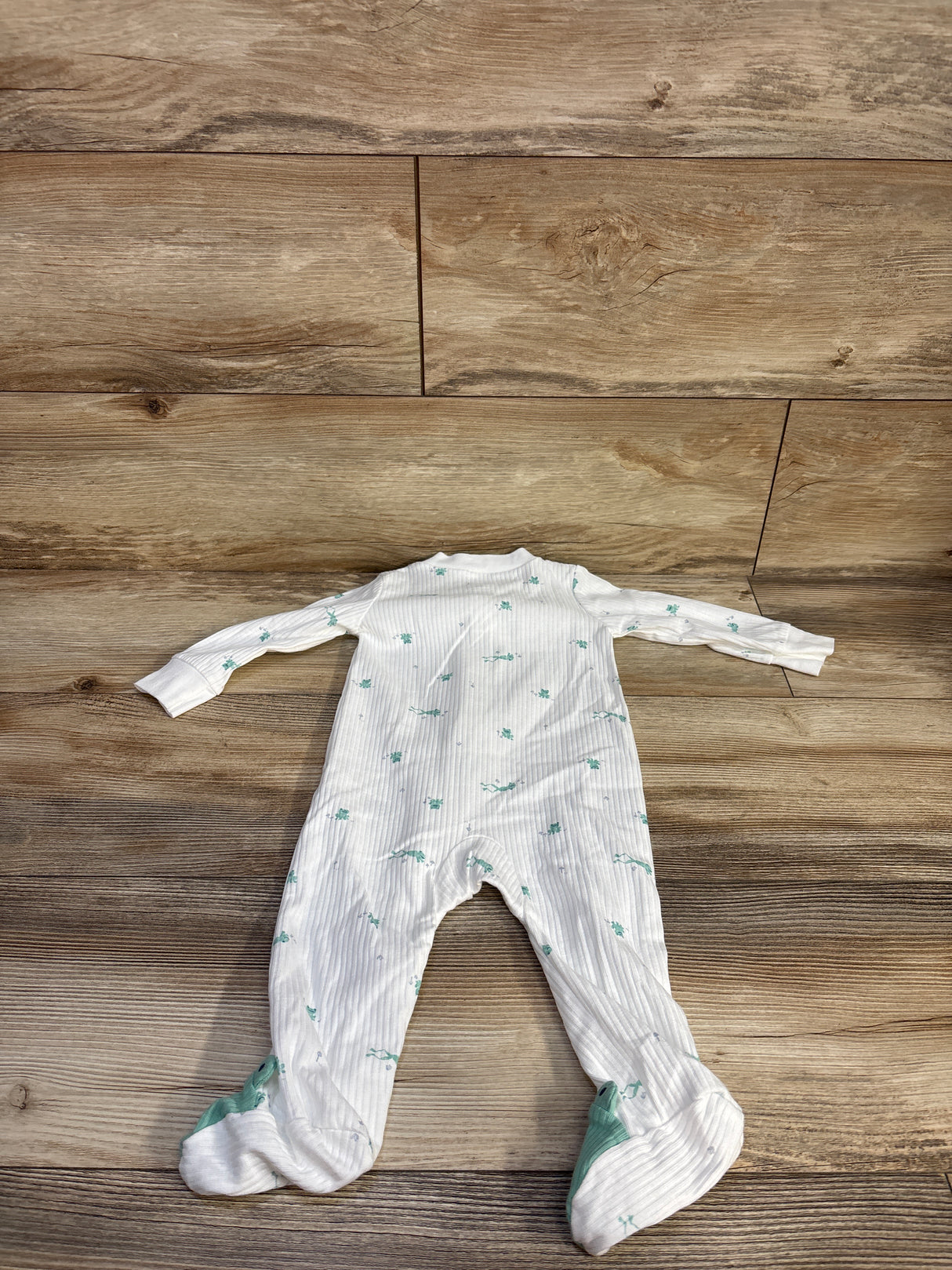 Just One You Ribbed Frog Sleeper White sz 9m