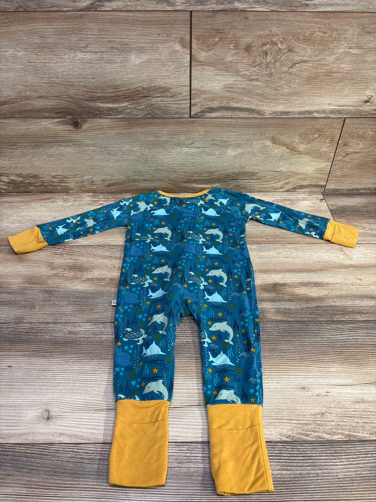 Emerson & Friends Ocean Friends Bamboo Convertible Sleeper Blue sz 6-12m