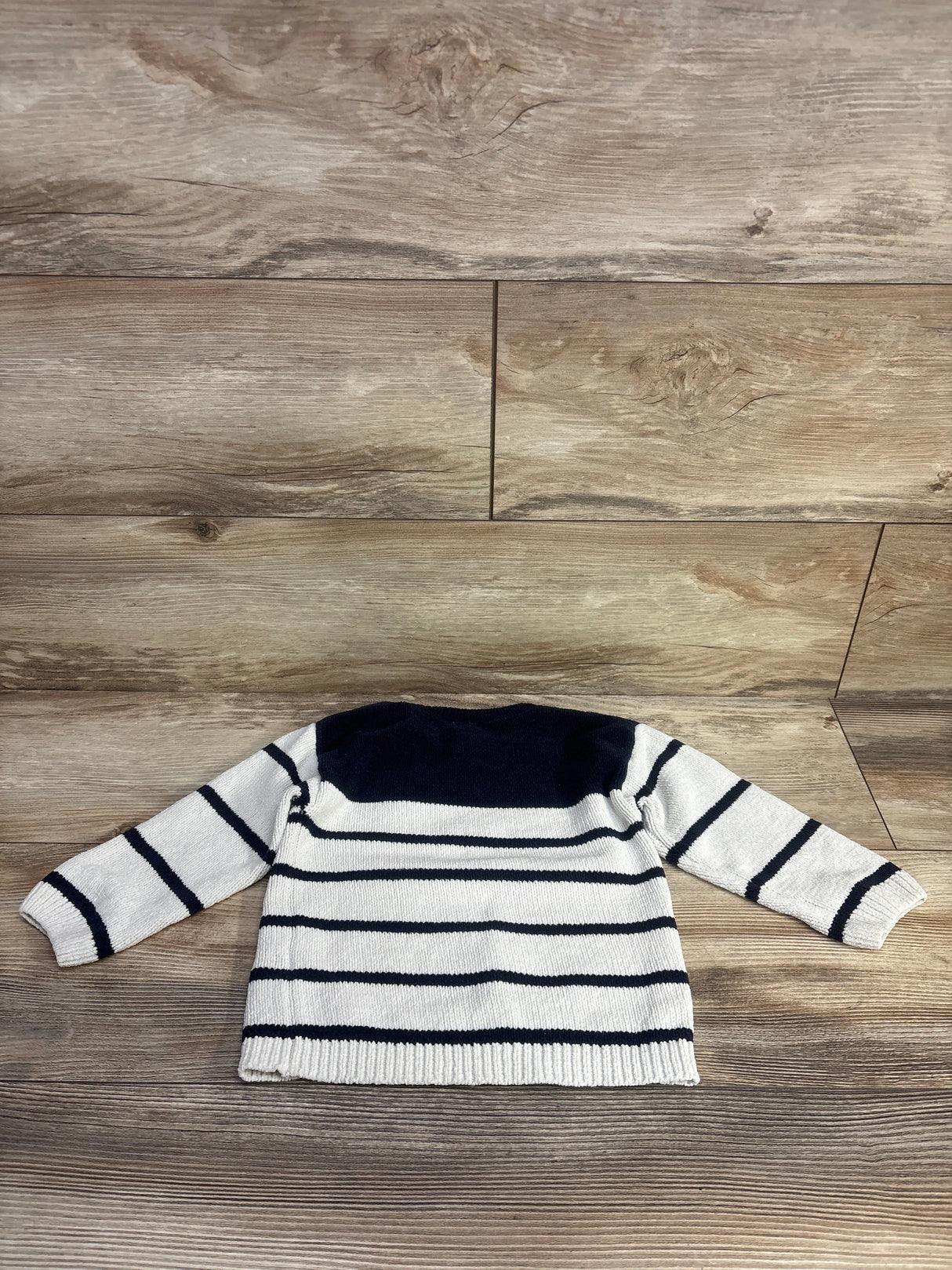 Fred & Flo Striped Knit Sweater White sz 12-18m