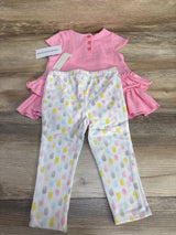 NEW Calvin Klein Jeans 2pc Ruffle Top & Leggings Pink sz 18m - Me n Mommy To Be