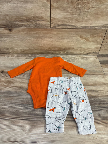 Just One You 2pc Mommy's Little Boo Bodysuit Set Orange sz 3m - Me n Mommy To Be