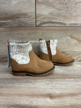 NEW Cat & Jack Emmaline Knit Boots Cognac sz 7c