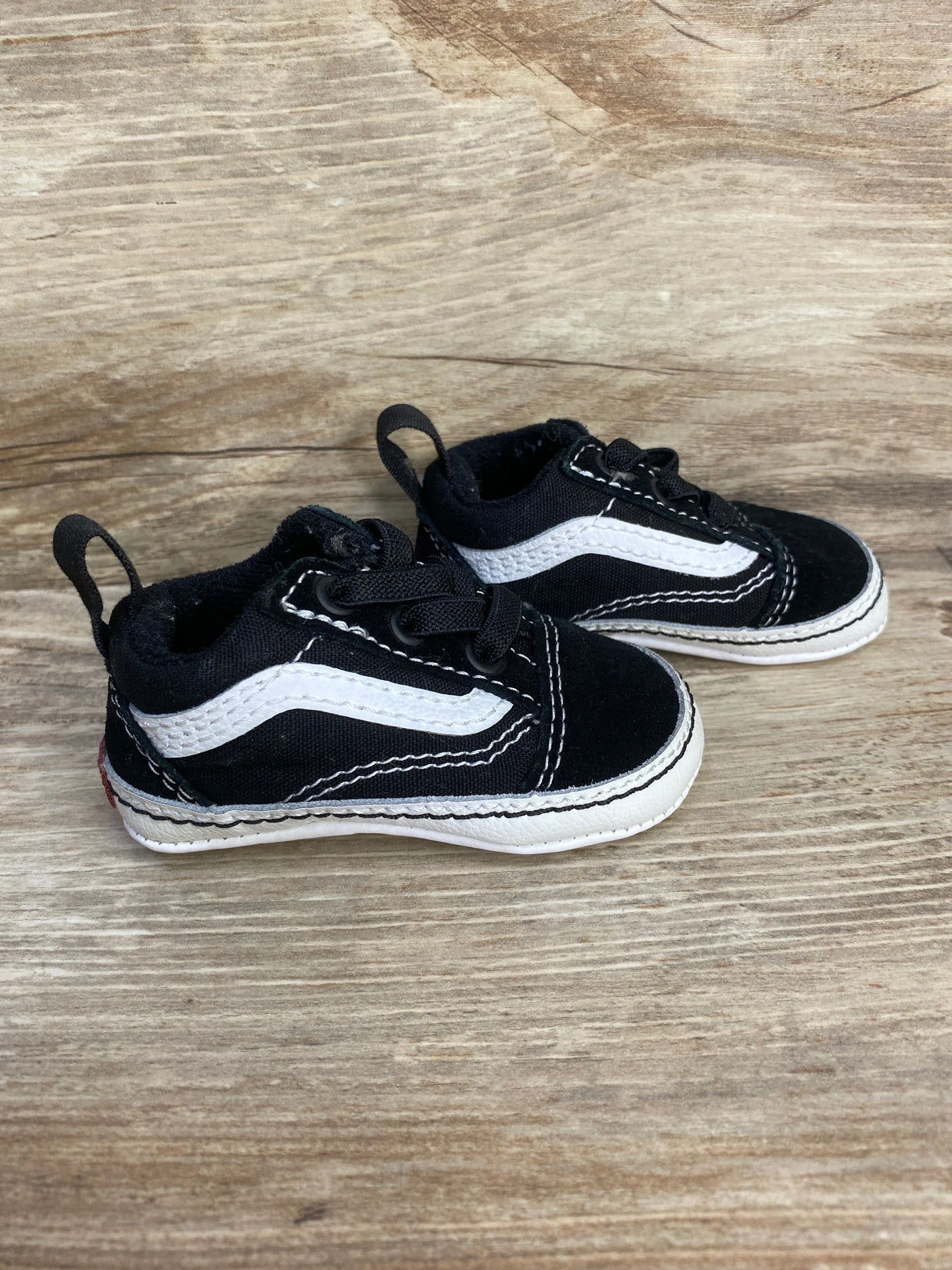 Vans Old Skool 'Black White' Crib Shoes sz 2c