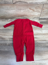 Hanna Andersson Santa Knees Snap Sleeper Red sz 0-6m