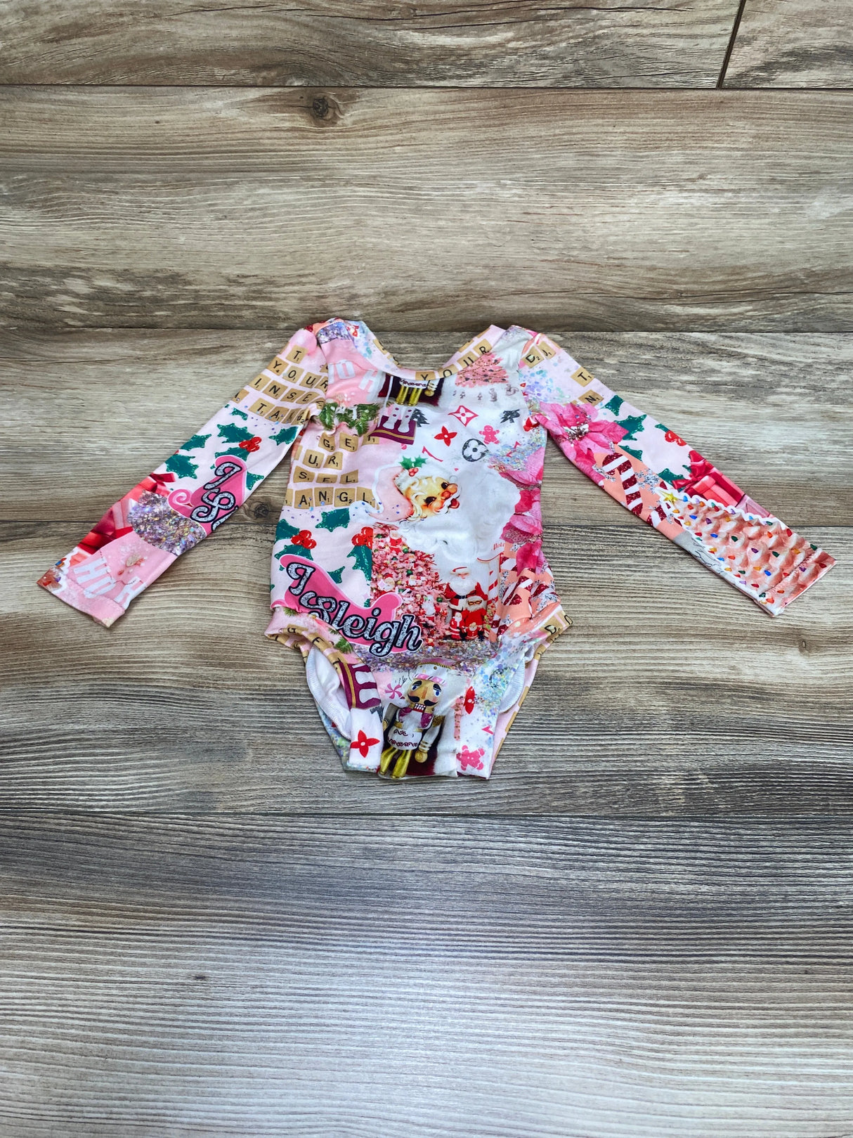 The Trendy Tike Christmas Bodysuit Pink sz 3-6m