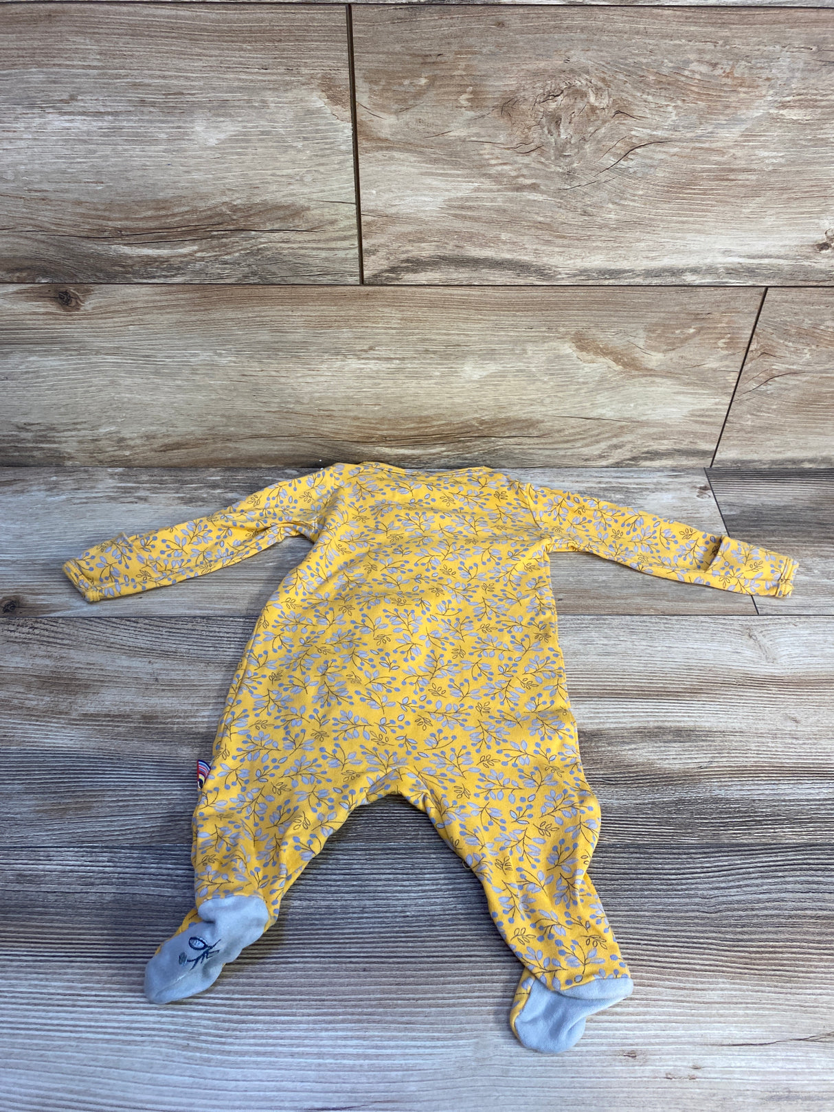 Magnetic Me Organic Floral Footie Sleeper Yellow sz 0-3m
