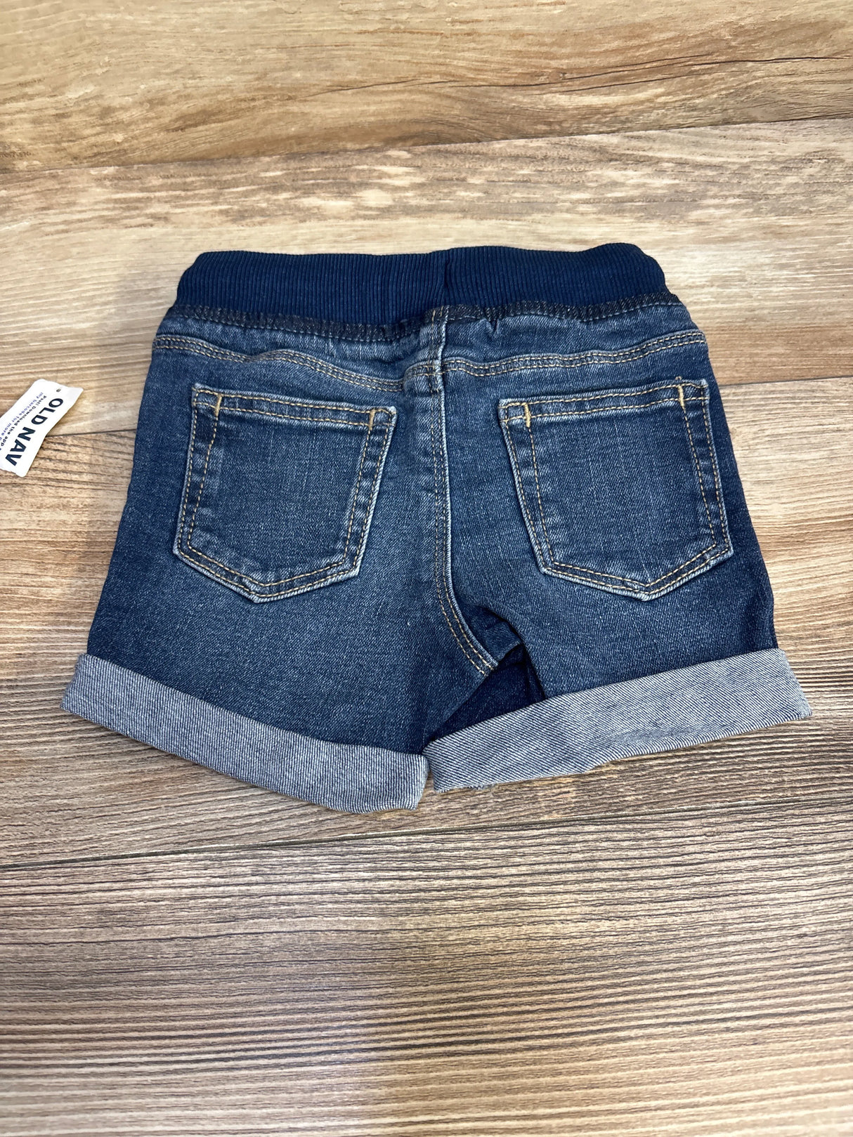 NEW Old Navy Rib Knit Waist Denim Shorts Blue sz 12-18m - Me n Mommy To Be