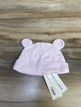 NEW Janie & Jack Baby Pointelle Bear Ear Beanie Pink sz 0-3m