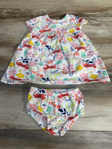 Wonder Nation 2pc Floral Dress & Bloomers White sz 18m