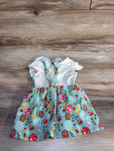 Just Lizzy 2pc Bodysuit & Floral Skirtall Set Ivory sz 3m