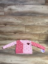 NEW Disney Junior Minnie Button-Up Knit Cardigan Pink sz 4T