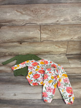 Children's Place 3pc Bodysuit & Pant Set White sz 3-6m
