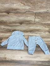 Carter's 2pc Terry Cloth Hoodie & Pants Blue sz 6m