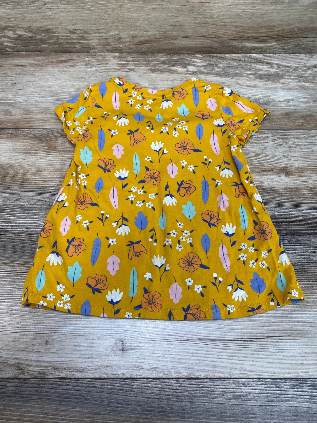 Cat & Jack Floral Shirt Yellow sz 4T