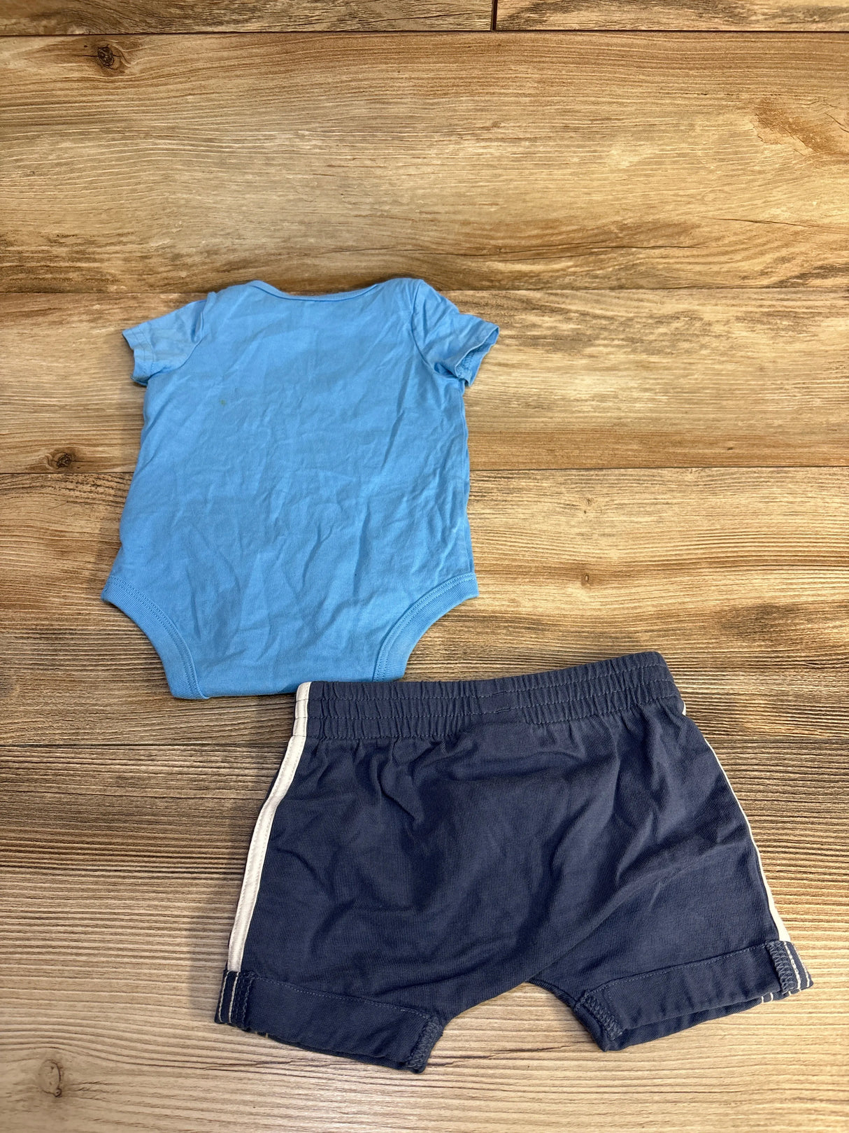 Adidas 2pc Bodysuit & Shorts Blue sz 3m - Me n Mommy To Be