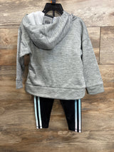 NEW Adidas 2pc Active Hoodie & Leggings Set Grey sz 2T