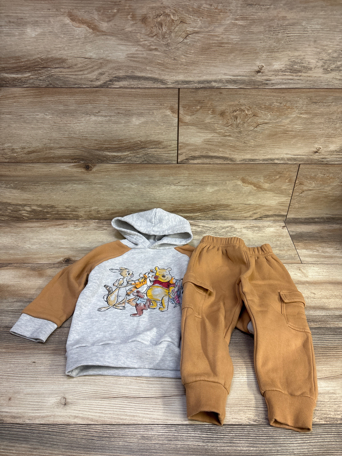 Disney Baby Winnie The Pooh 2pc Hooded Sweatshirt & Joggers Set Grey sz 24m
