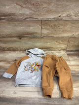 Disney Baby Winnie The Pooh 2pc Hooded Sweatshirt & Joggers Set Grey sz 24m