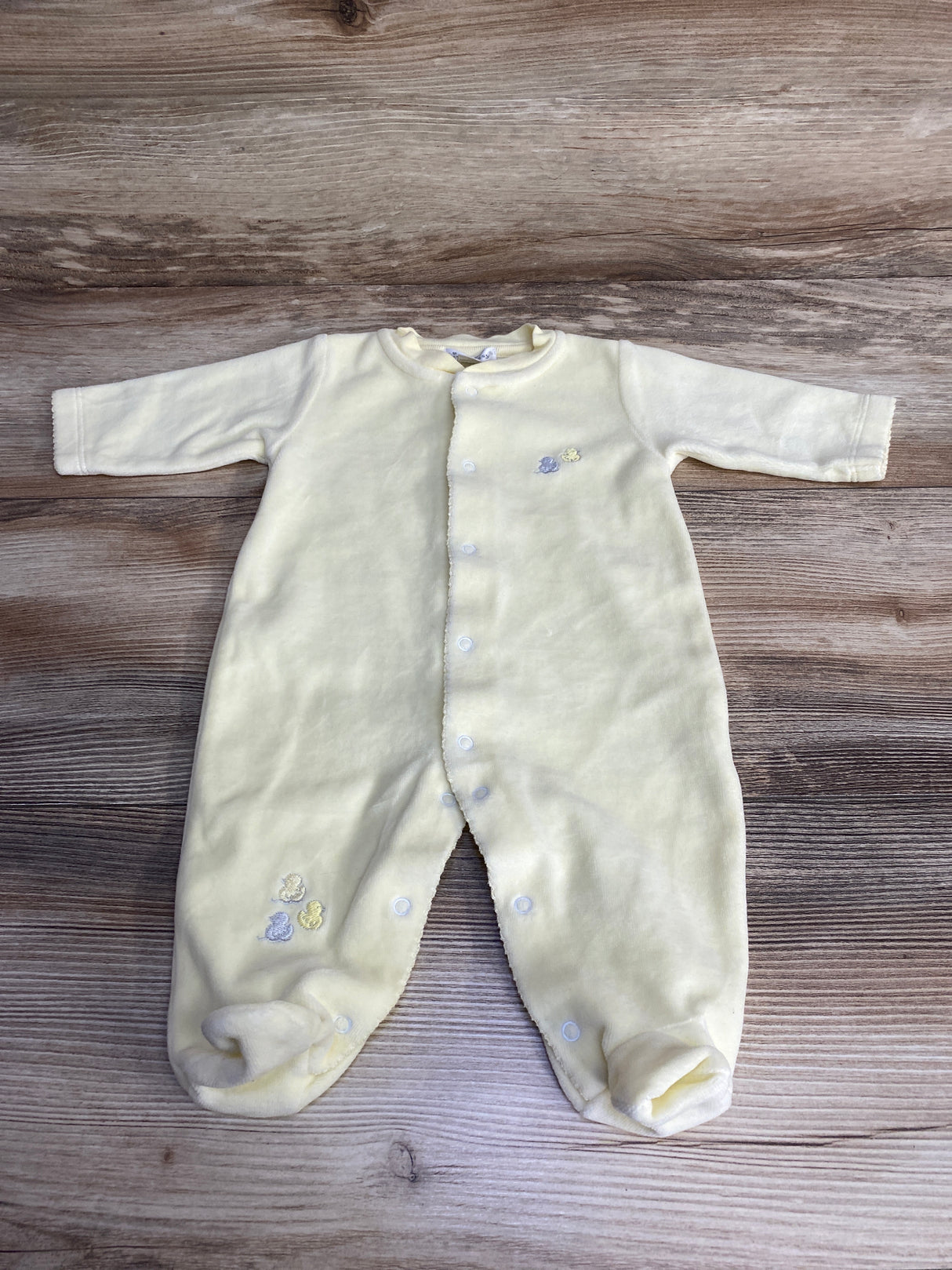 Kissy Kissy Velour Ducks Sleeper Yellow sz 0-3m