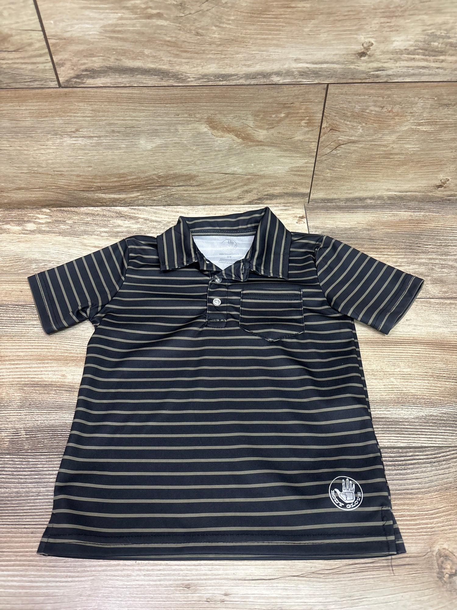 Body Glove Striped Polo Shirt Black sz 3T