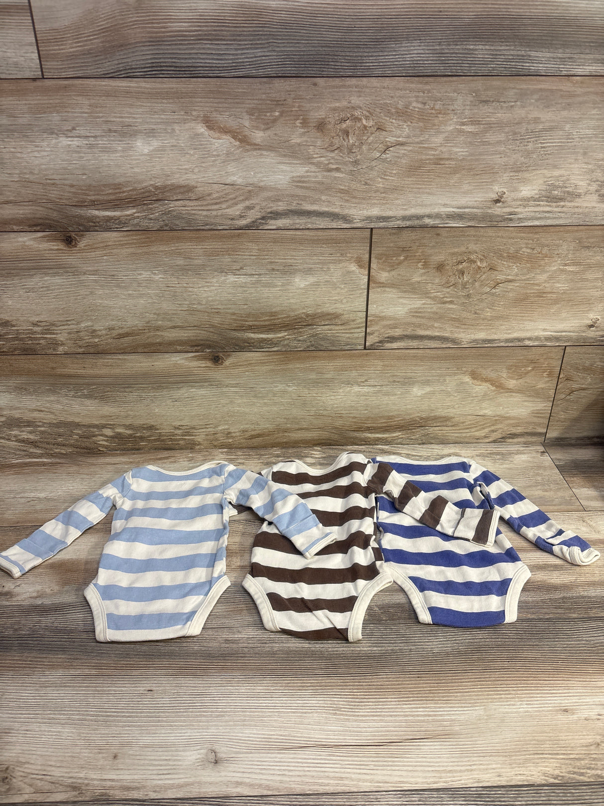 Carter's 3pk Striped Bodysuits Blue sz 3m