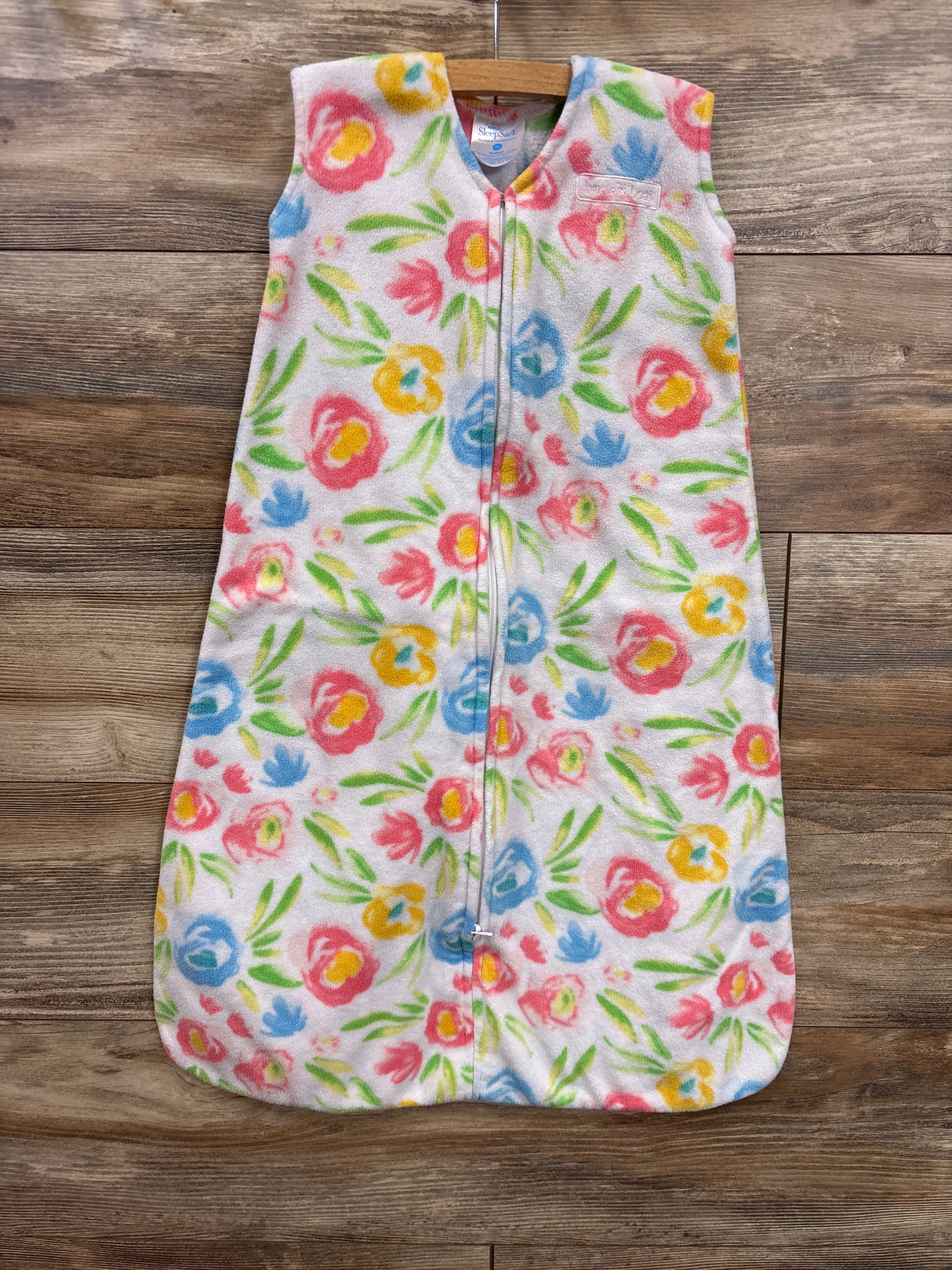 Halo Floral Fleece Sleepsack White sz 6-12m