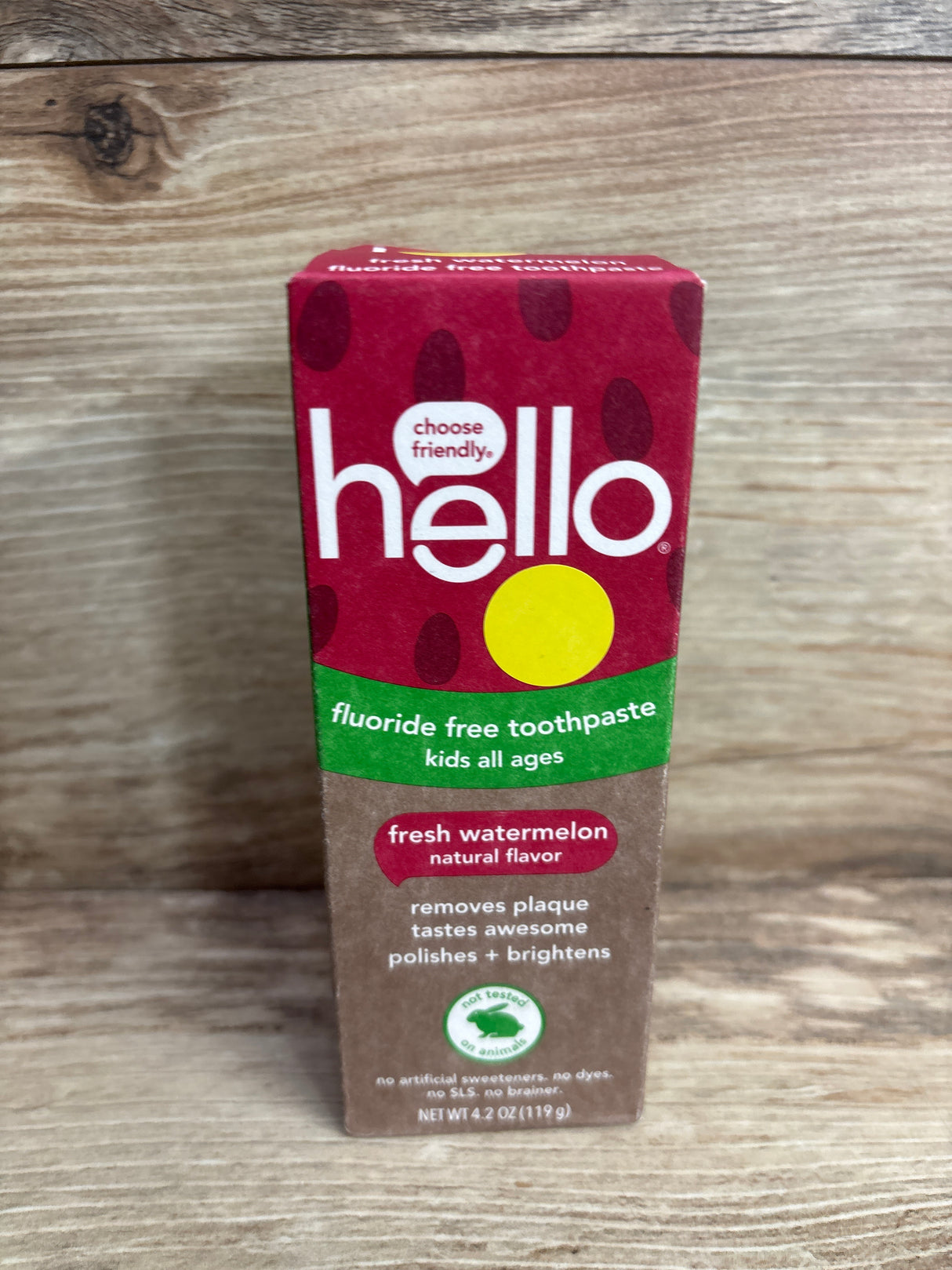 NEW hello Kids' Fluoride Free Toothpaste - Watermelon - 4.2oz