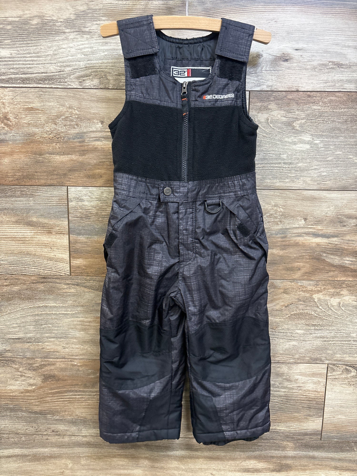 32 Degrees Weatherproof Snow Bib Overalls Black sz 3T