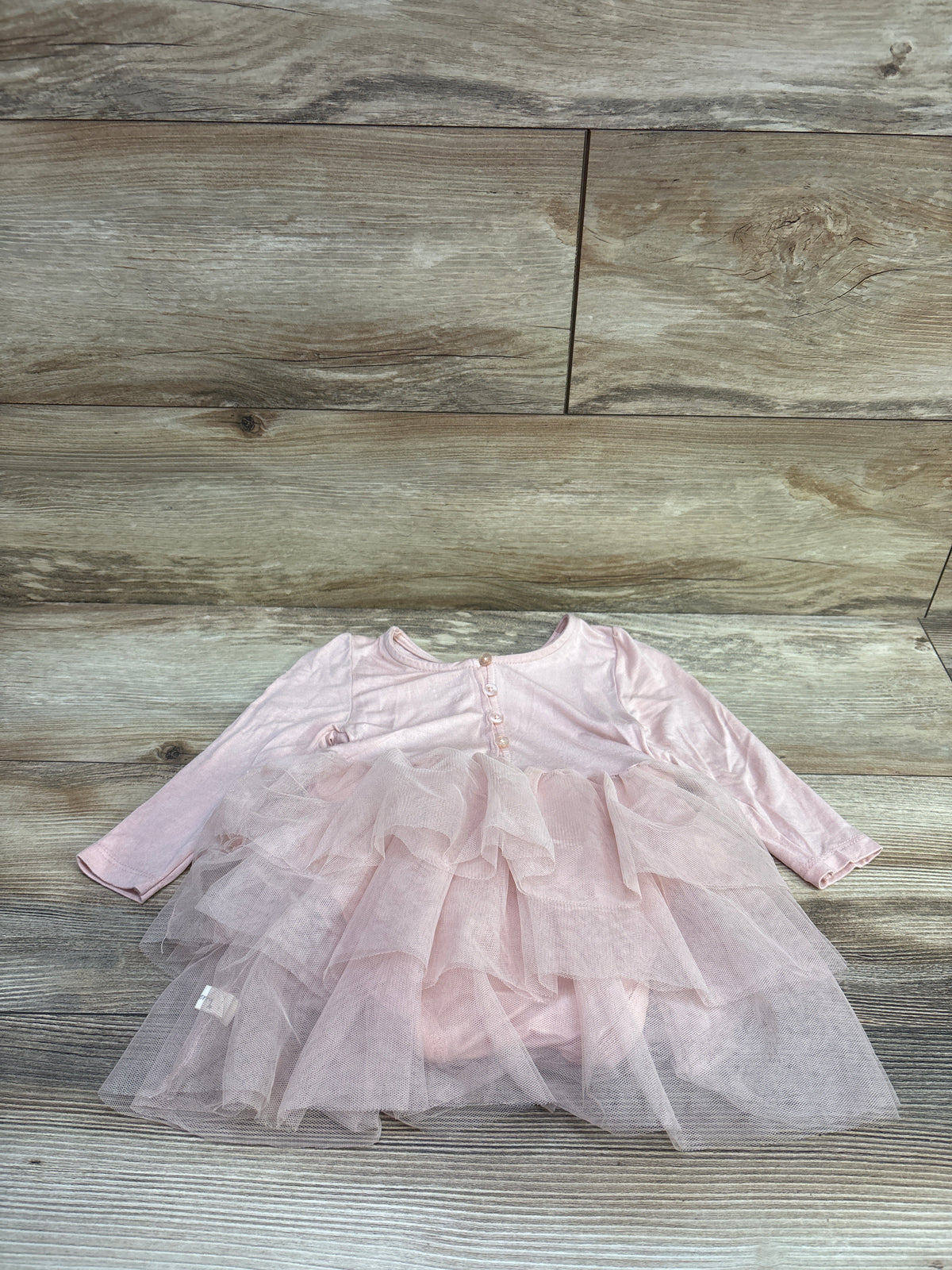 Milkberry Bamboo Tulle Bodysuit Dress Pink sz 12m
