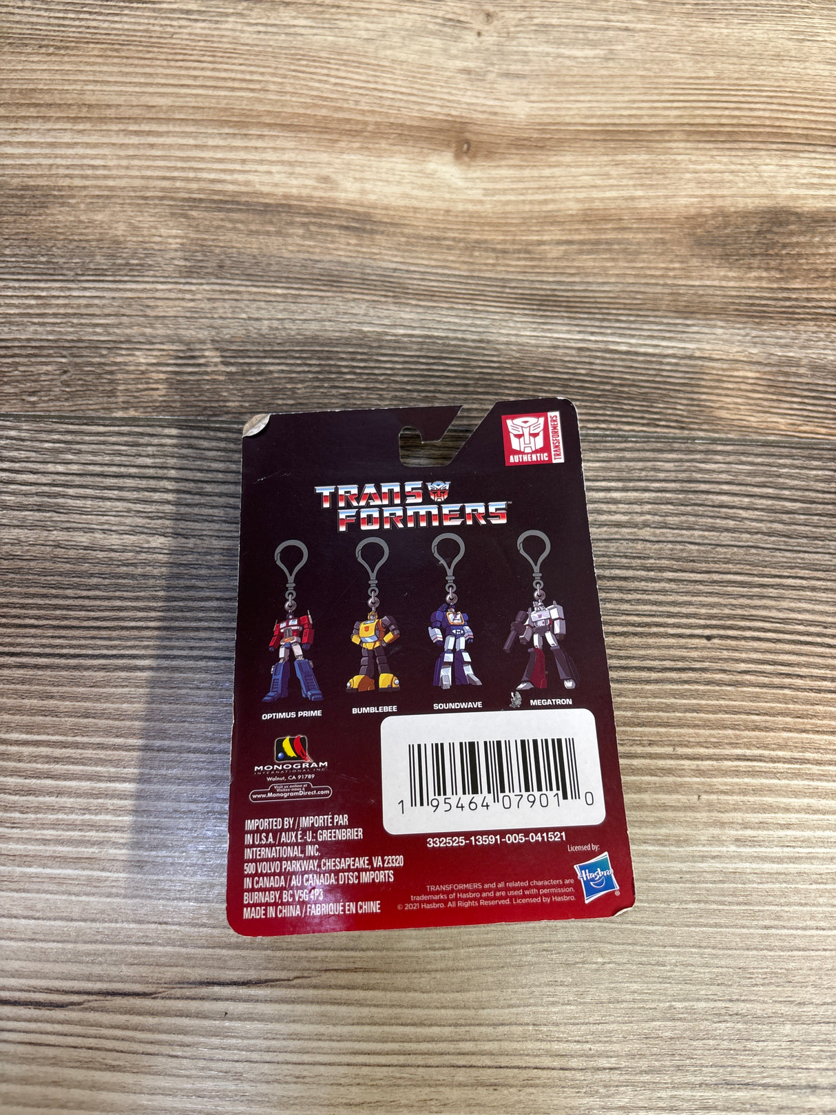 NEW Hasbro Transformers Optimus Prime Figural Bag Clip