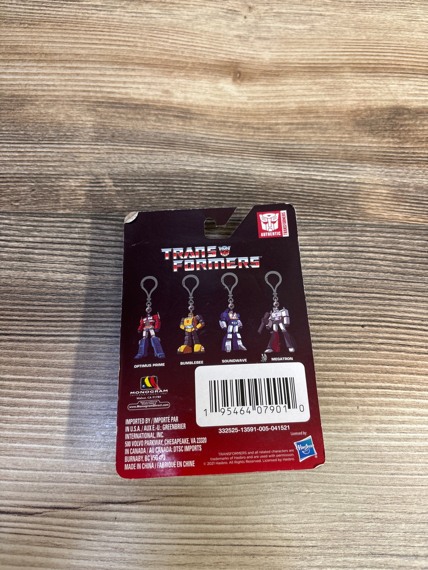 NEW Hasbro Transformers Optimus Prime Figural Bag Clip