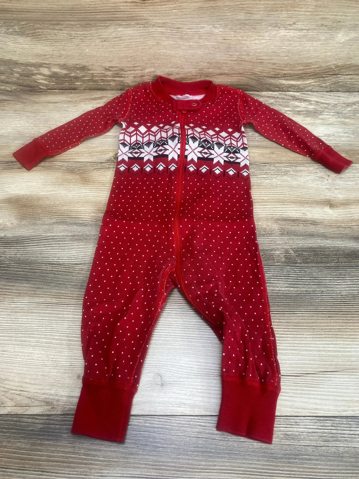 Hanna Andersson Holiday Sleeper Red sz 6-9m - Me n Mommy To Be