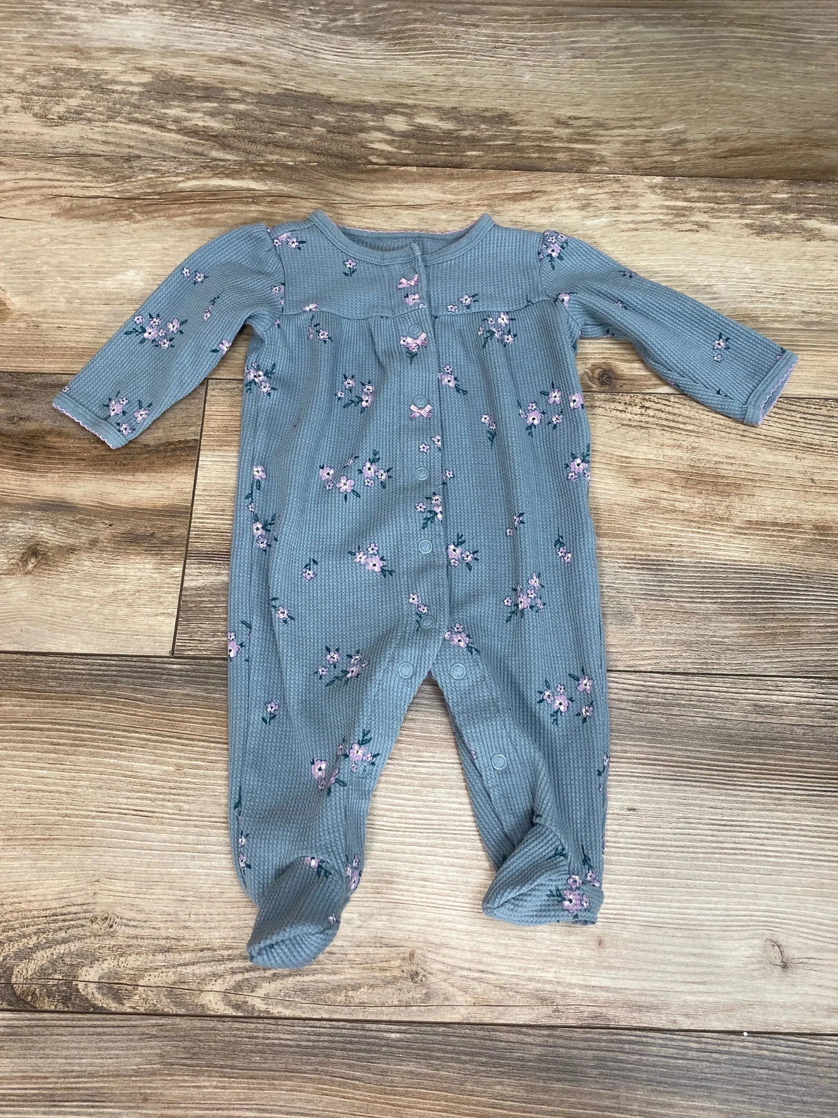 Carter's Floral Thermal Sleeper Blue sz 3m