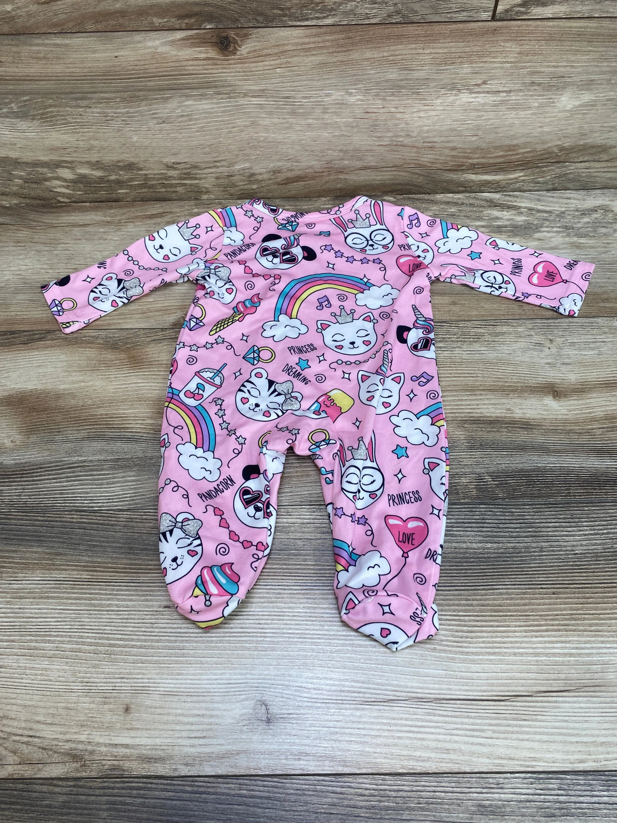 Panda Print Sleeper Pink sz 1-3m