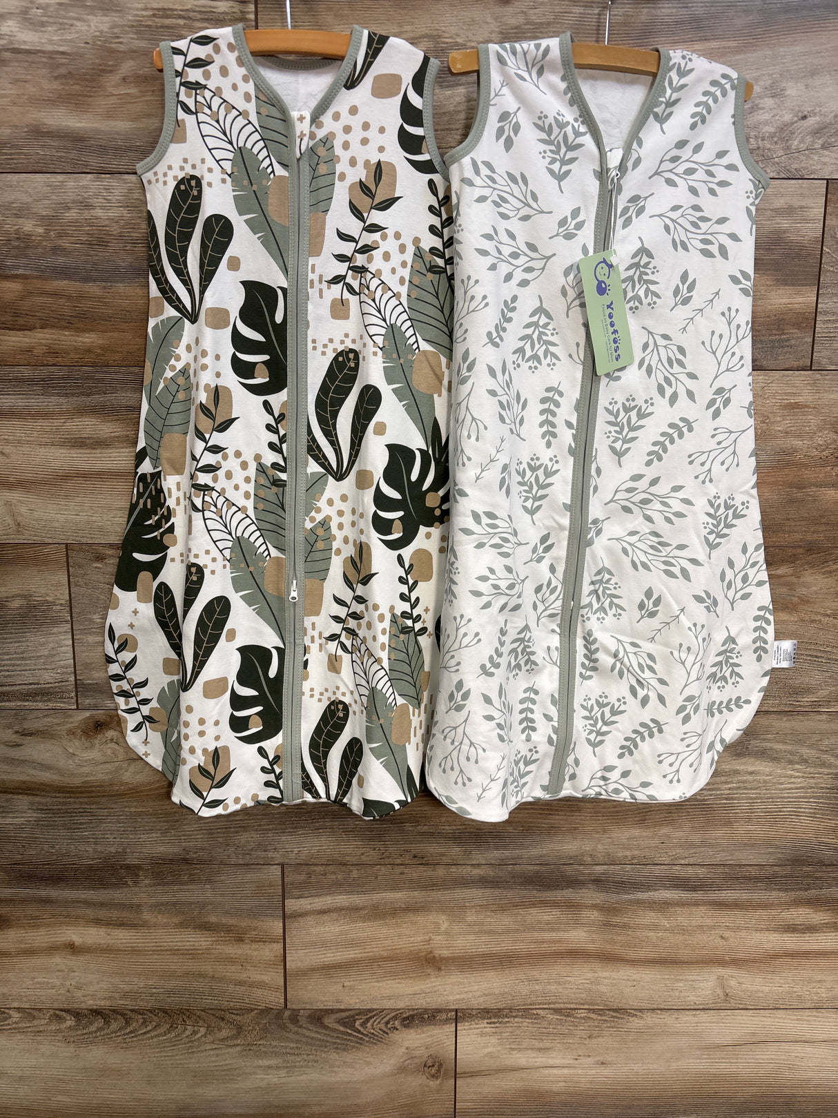 NEW Yoofoss 2pk Sleep Sacks Green sz 6-12m